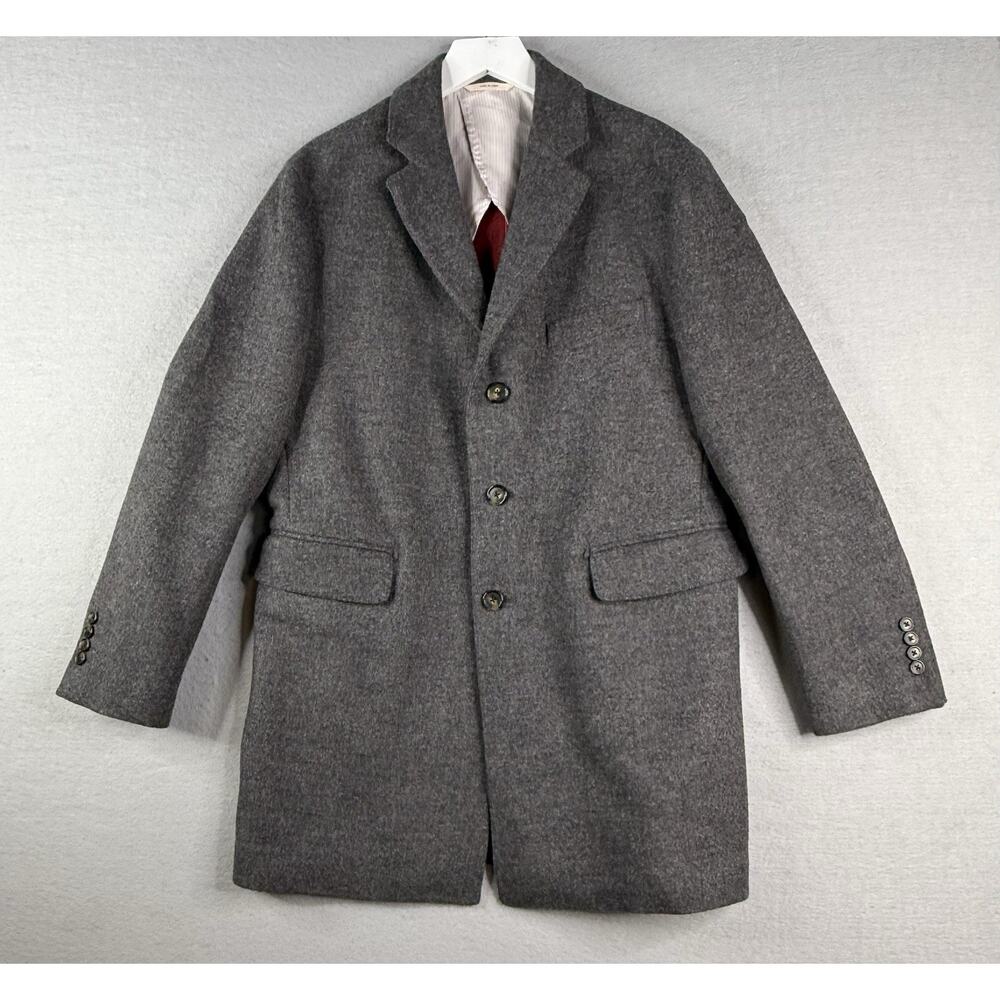 Brooks Brothers Solbiati Italian Wool Overcoat Topcoat Jacket Men 40S Heritage